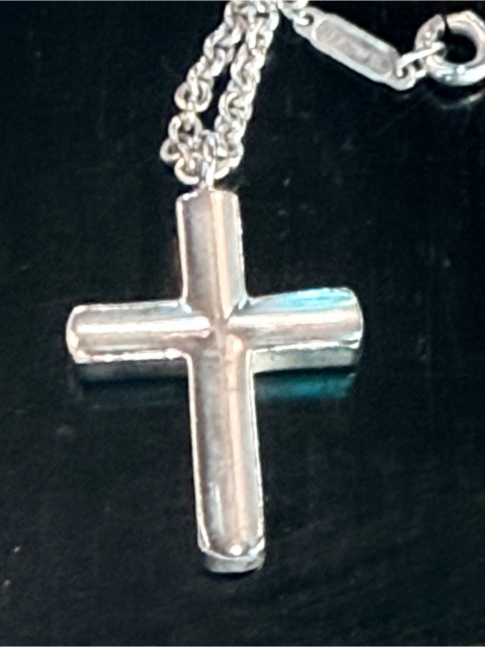 Tiffany & Co. vintage sterling silver cross necklace